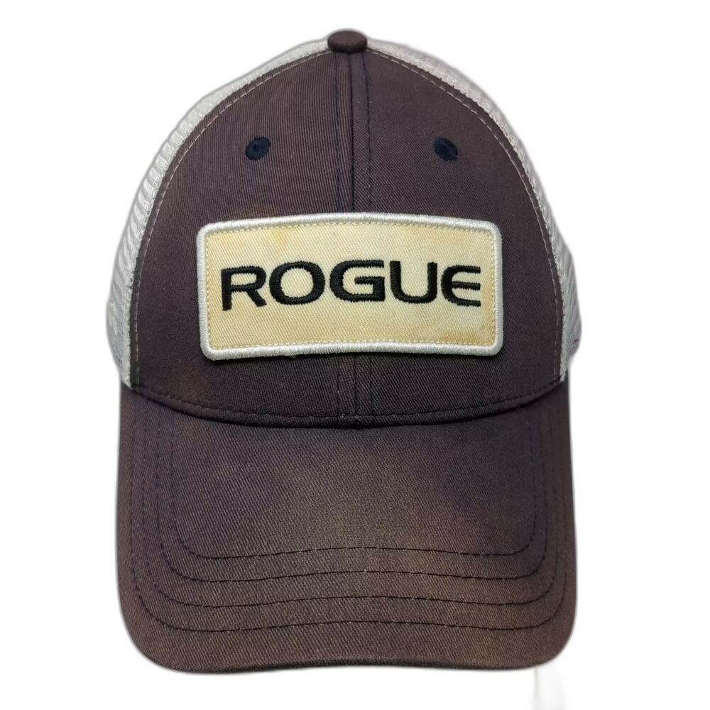Rogue Trucker Hat Blue White One Size Mesh Back Snapback Logo Patch Adjustable